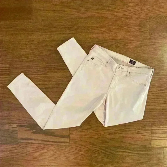 AG Adriano Goldschmied The Abbey Sateen Mid-Rise Skinny Ankle Jeans Pink Size 27 - Picture 5 of 14